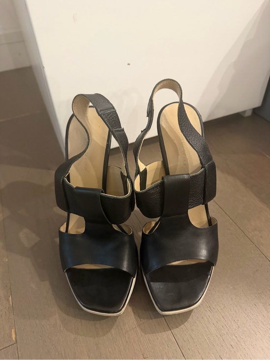Balenciaga Shoes - Balenciaga Black and White Slingback Stiletto Sandals